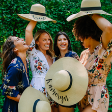 Load image into Gallery viewer, Wide brim sun hat - Personalized - Roots and Lace