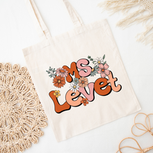 Load image into Gallery viewer, Personalized Boho Teacher Tote Bag - Roots and Lace