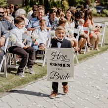 Load image into Gallery viewer, Here Comes the Bride Sign - Roots and Lace