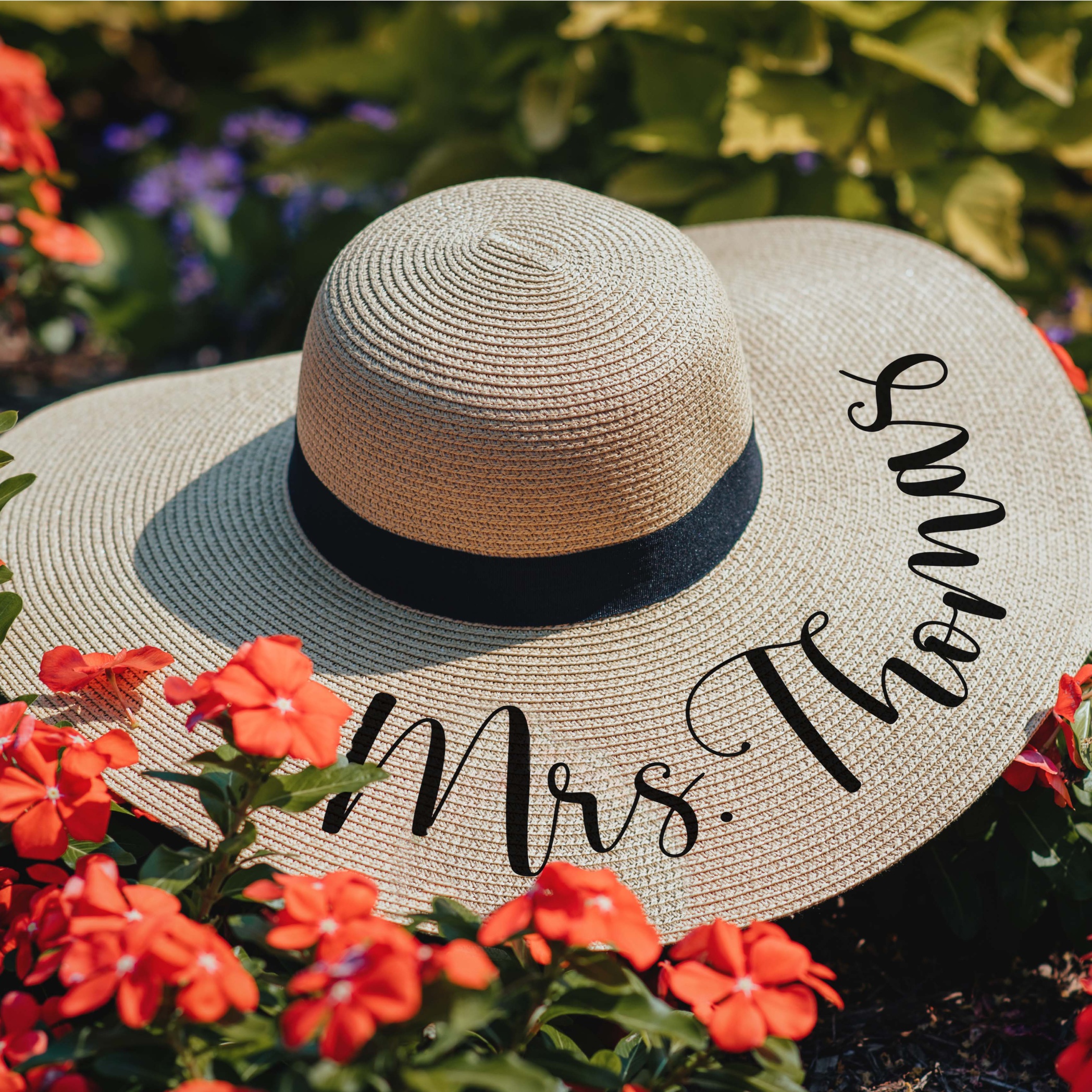 Monogrammed Sun Hat (Mint)