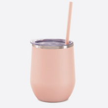 Load image into Gallery viewer, Personalized 12 ounce Wine Tumbler With Straw - Roots and Lace
