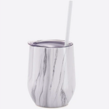 Load image into Gallery viewer, Bridesmaid Wine Tumbler With Straw - Roots and Lace