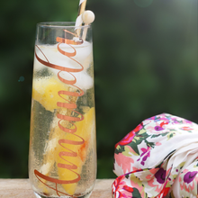 Load image into Gallery viewer, Champagne Flute with custom name
