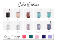 Load image into Gallery viewer, Bridesmaid Wine Tumbler With Straw - Roots and Lace