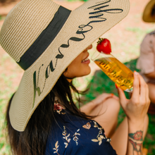 Load image into Gallery viewer, Wide brim sun hat - Personalized - Roots and Lace
