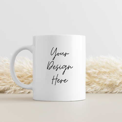 15 ounce ceramic mug with custom design - Roots and Lace
