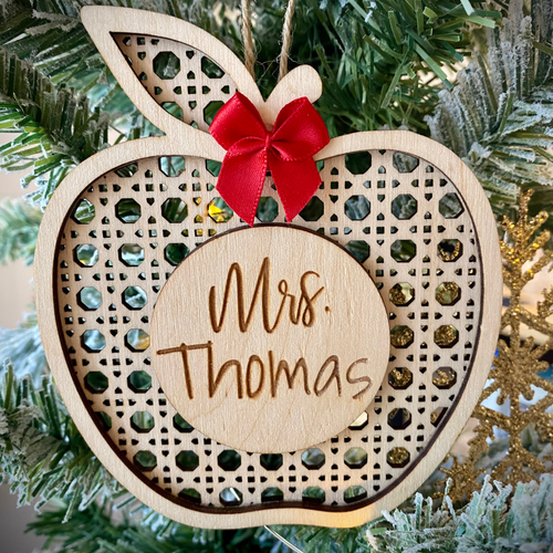 Christmas Teacher Ornament - Roots and Lace