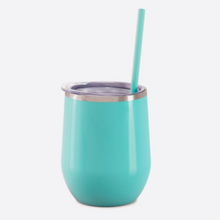Load image into Gallery viewer, Bridesmaid Wine Tumbler With Straw - Roots and Lace
