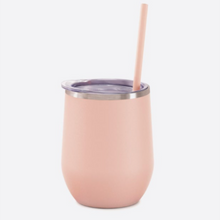Load image into Gallery viewer, Bridesmaid Wine Tumbler With Straw - Roots and Lace
