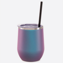 Load image into Gallery viewer, Bridesmaid Wine Tumbler With Straw - Roots and Lace
