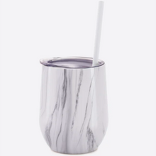 Load image into Gallery viewer, Bridesmaid Wine Tumbler With Straw - Roots and Lace
