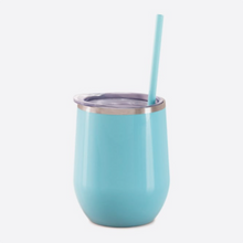 Load image into Gallery viewer, Personalized 12 ounce Wine Tumbler With Straw - Roots and Lace
