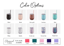 Load image into Gallery viewer, Personalized 12 ounce Wine Tumbler With Straw - Roots and Lace
