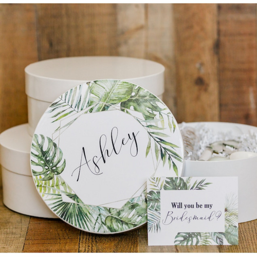 Tropical Round Gift Box - Roots and Lace
