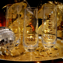 Load image into Gallery viewer, Personalized New Year&#39;s Eve Champagne Flute
