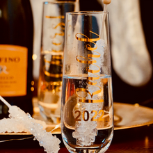 Load image into Gallery viewer, Personalized New Year&#39;s Eve Champagne Flute
